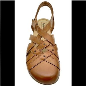 Clarks Tan Leather Fisherman Sandals 9.5 | NWOT Comfort Boho Euro Summer